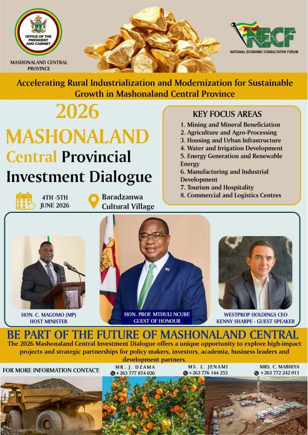 2026 Mashonaland Central Provincial Investment Dialogue
